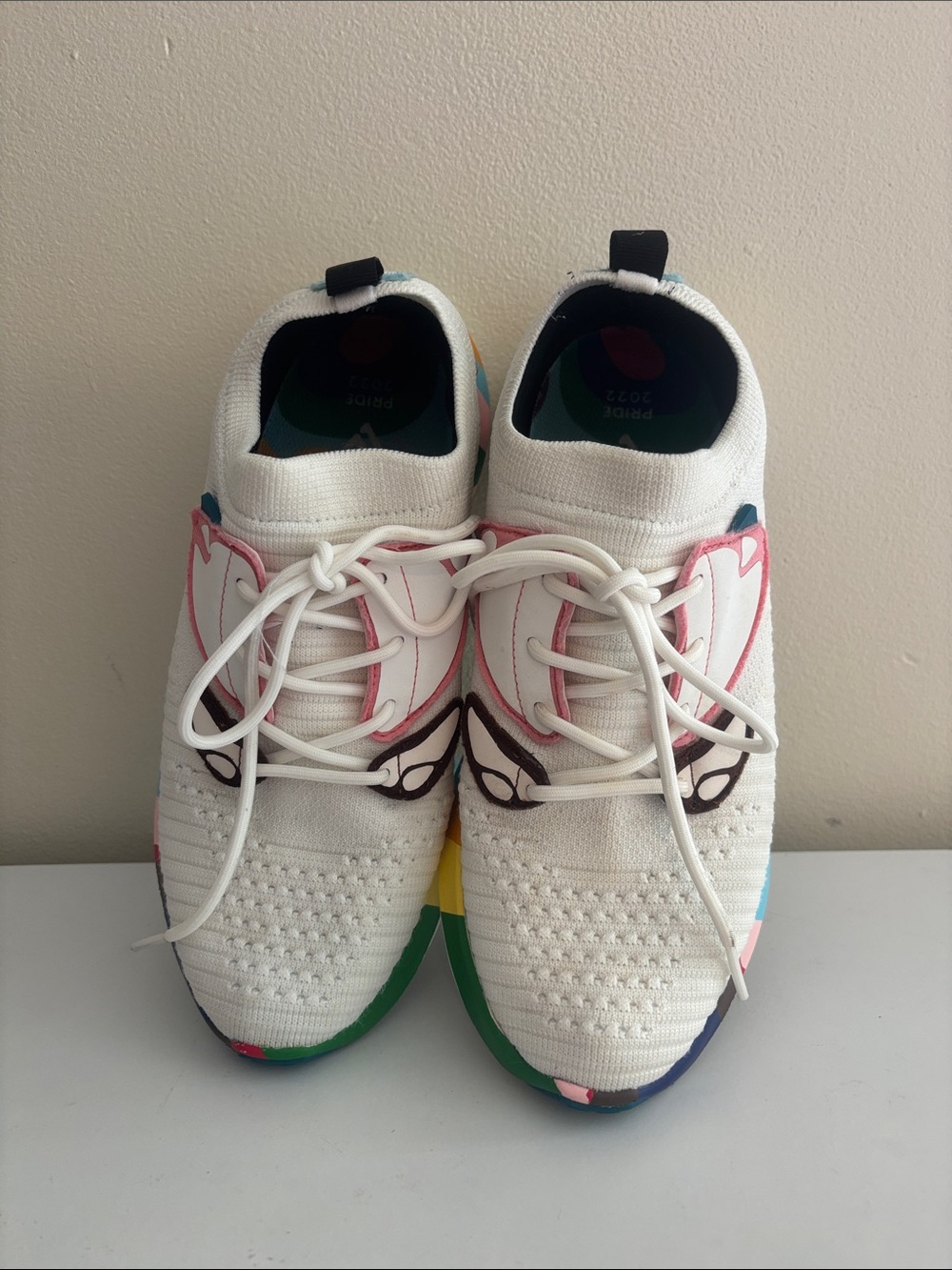 Vessi White Sneakers with Multicolor Accents